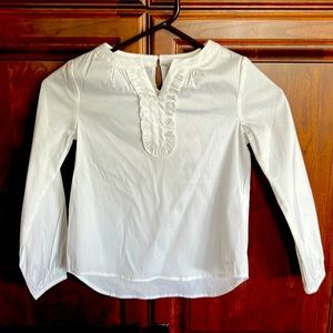 Girls Vineyard Vines popover w/ruffle top XS